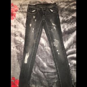 Black torn jeans